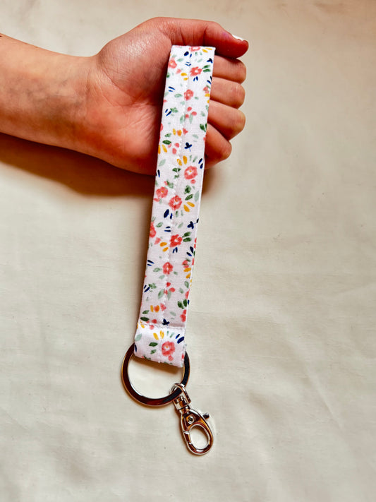 Handmade Pink Floral Wristlet